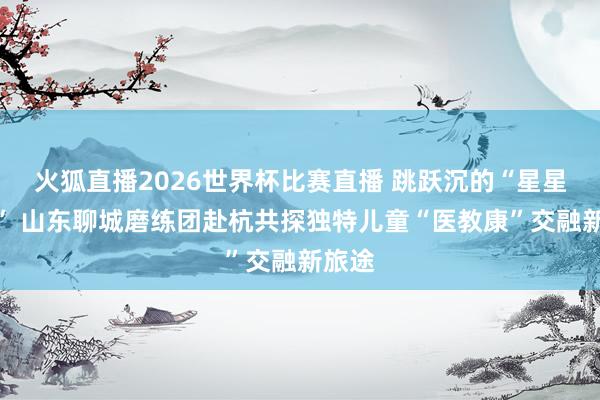 火狐直播2026世界杯比赛直播 跳跃沉的“星星之约” 山东聊城磨练团赴杭共探独特儿童“医教康”交融新旅途