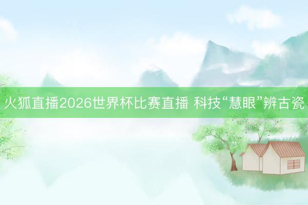 火狐直播2026世界杯比赛直播 科技“慧眼”辨古瓷
